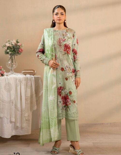 GULJEENA by Gull Jee - Unstitched 3-Piece Premium Embroidered Collection - A12