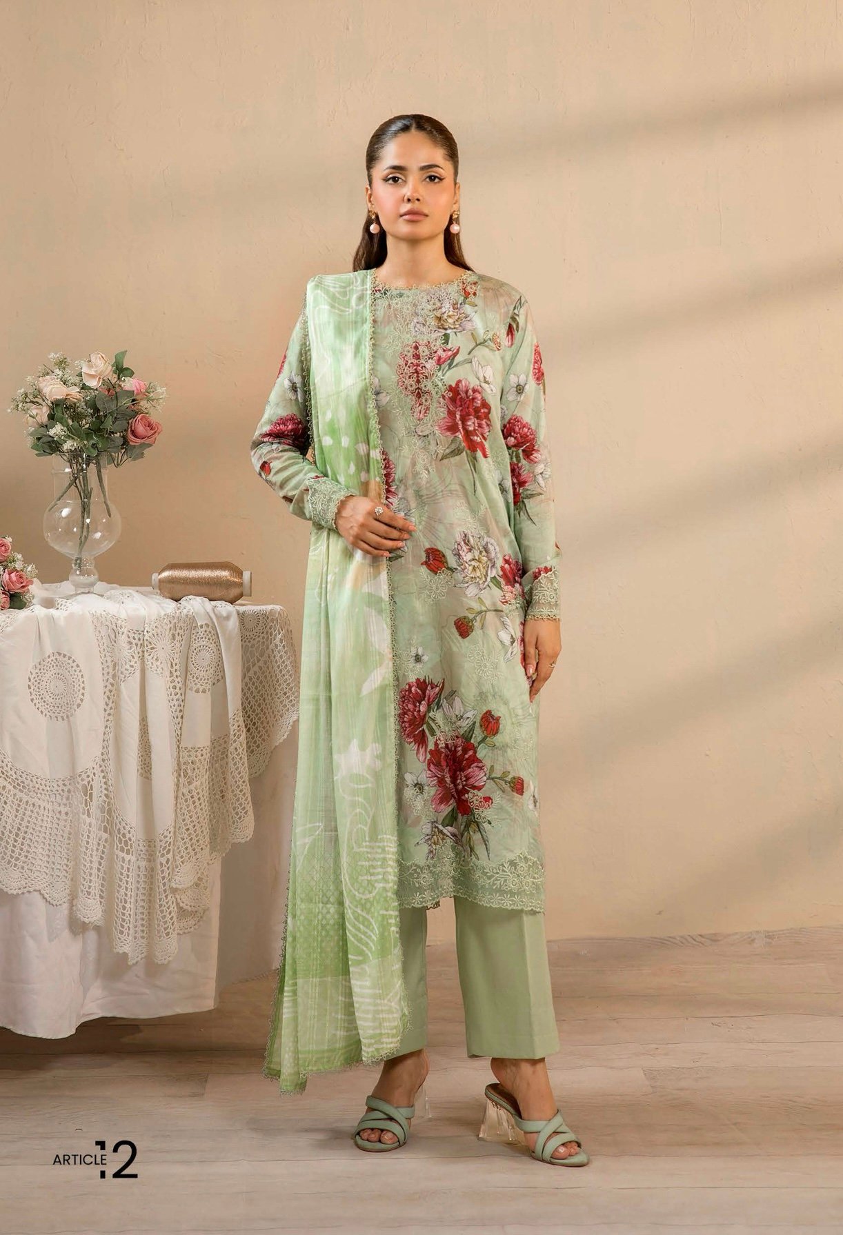 GULJEENA by Gull Jee - Unstitched 3-Piece Premium Embroidered Collection - A12