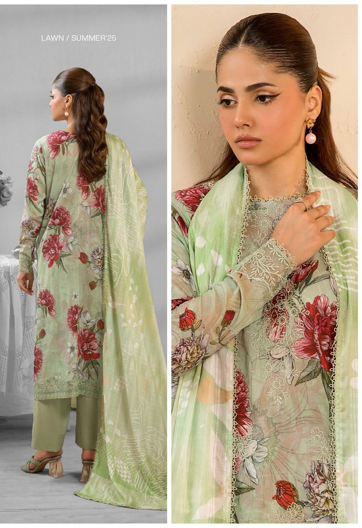 GULJEENA by Gull Jee - Unstitched 3-Piece Premium Embroidered Collection - A12 - Image 2