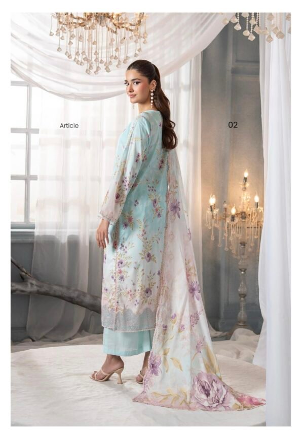 RANG E HAYA by GULL JEE – UNSTITCHED EXCLUSIVE EMBROIDERED LAWN COLLECTION VOL 4 – A2 - Image 2