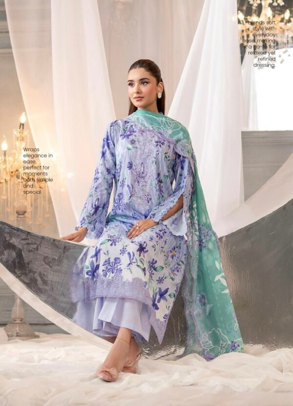 RANG E HAYA by GULL JEE – UNSTITCHED EXCLUSIVE EMBROIDERED LAWN COLLECTION VOL 4 – A11 - Image 3