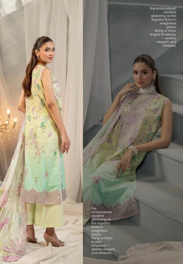 RANG E HAYA by GULL JEE – UNSTITCHED EXCLUSIVE EMBROIDERED LAWN COLLECTION VOL 4 – A12 - Image 2