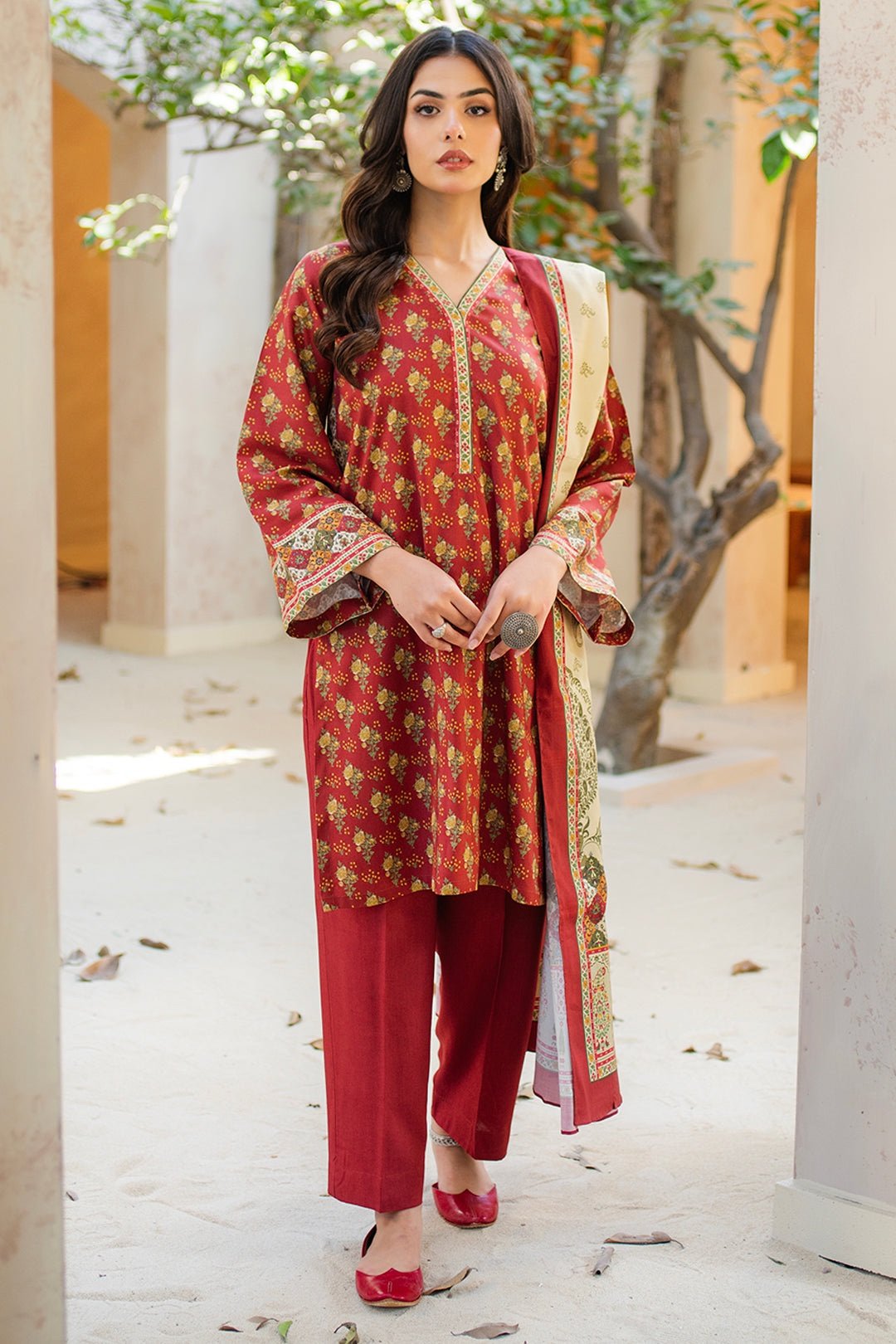 Zellbury Unstitched 2 Piece Printed Viscose Collection’2025 ( SHIRT DUPATTA)- D02 (WUW24X20499)