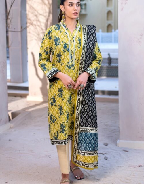 Zellbury Unstitched 2 Piece Printed Khaddar Collection’2025 ( SHIRT DUPATTA)- D04 (WUW24X20548)
