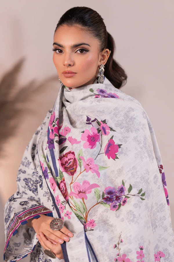 Zellbury Unstitched 2 Piece Printed Khaddar Collection’2025 ( SHIRT DUPATTA)- D05 (WUW24X20547)