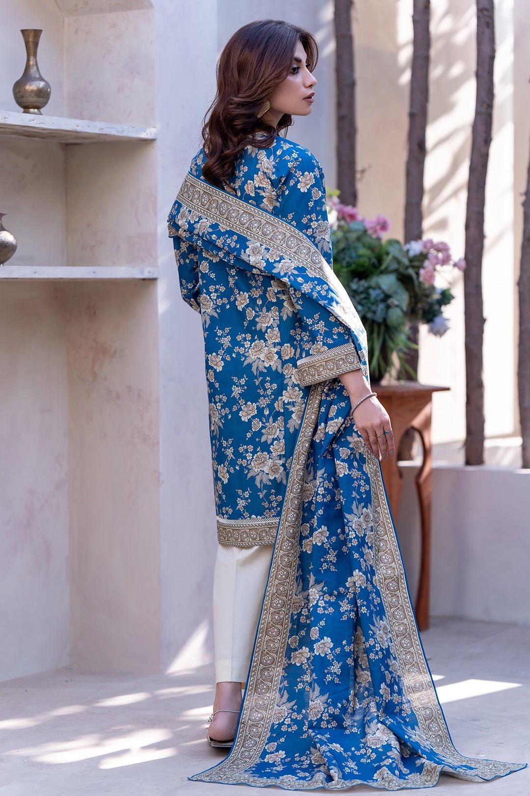 Zellbury Unstitched 2 Piece Printed Khaddar Collection’2025 ( SHIRT DUPATTA)- D07 (WUW24X20495) - Image 2
