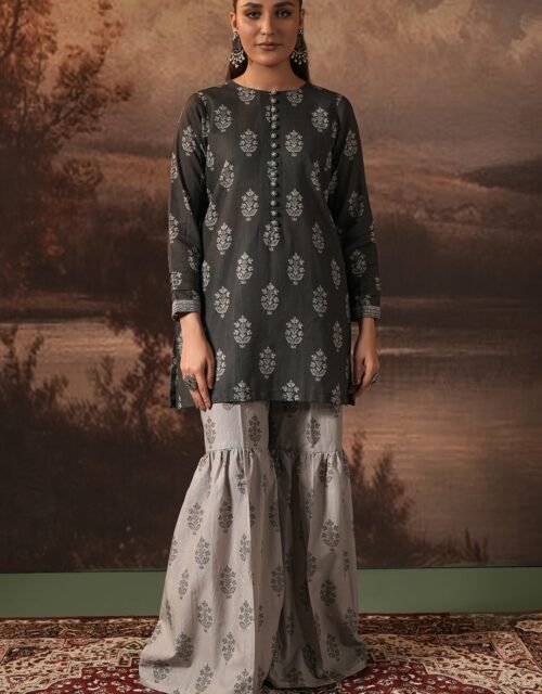 Zellbury Unstitched 2 Piece Printed Khaddar Collection’2025 ( SHIRT TROUSER)- D11 (WUW24X20342)