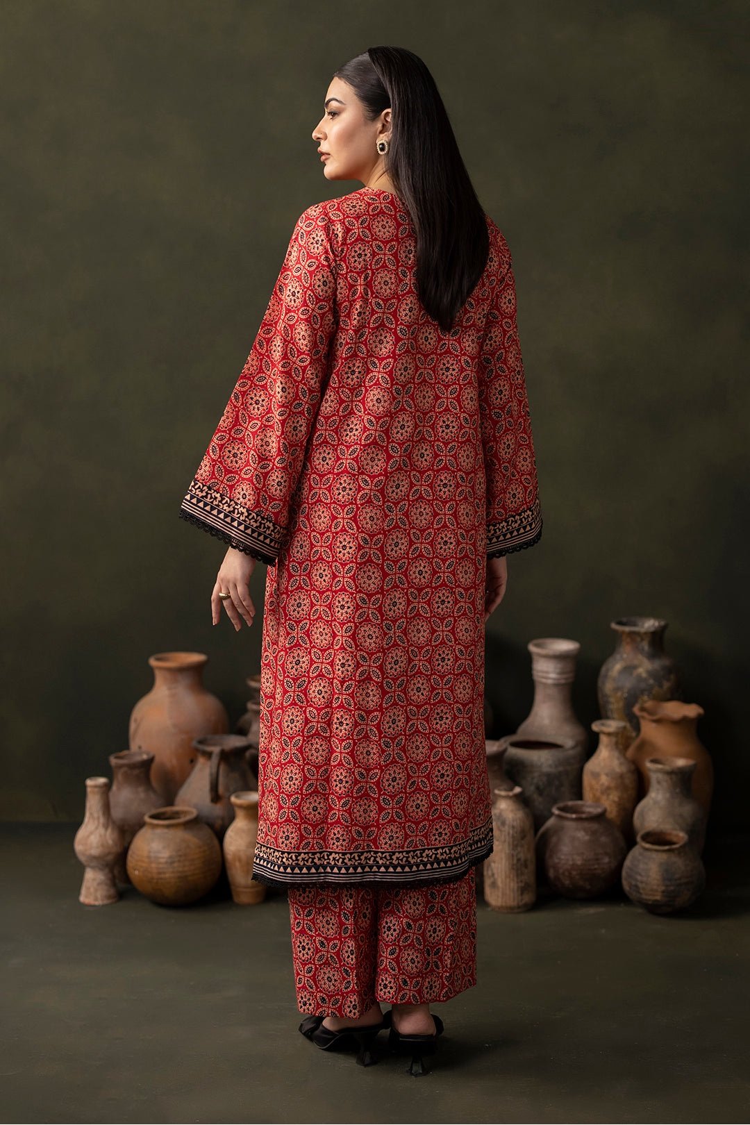 Zellbury Unstitched 2 Piece Printed Khaddar Collection’2025 ( SHIRT TROUSER)- D12 (WUW24X20167B) - Image 2