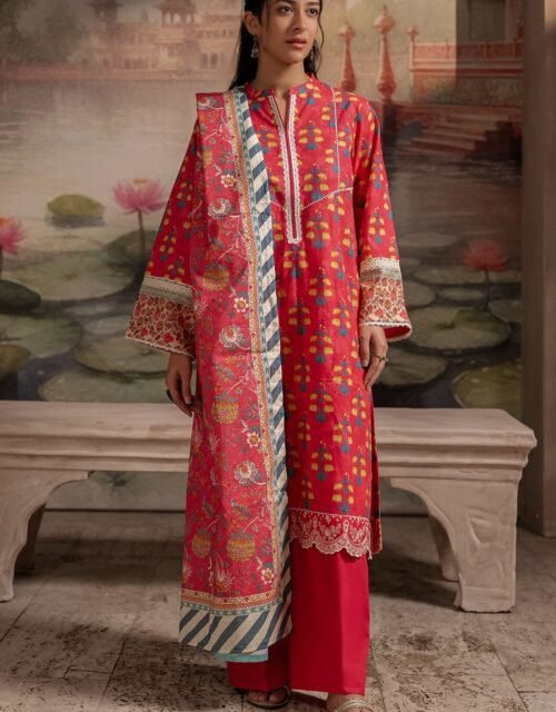 Zellbury Unstitched 2 Piece Embroidered Khaddar Collection’2025 ( SHIRT TROUSER)- D13 (WUW24E20437)