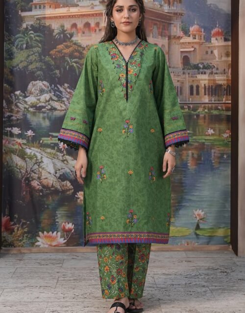 Zellbury Unstitched 2 Piece Embroidered Khaddar Collection’2025 ( SHIRT TROUSER)- D14 (WUW24E20440)