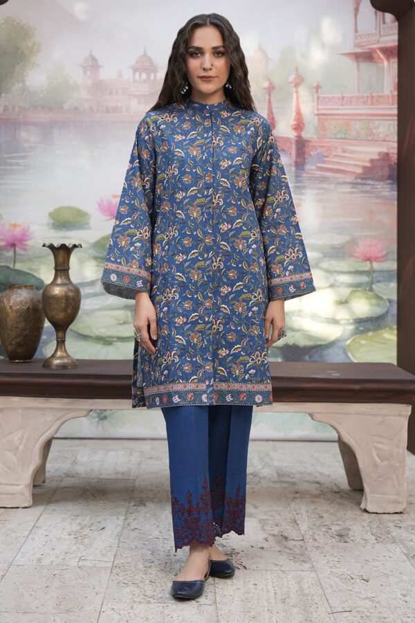 Zellbury Unstitched 2 Piece Embroidered Khaddar Collection’2025 ( SHIRT TROUSER)- D15 (WUW24E20353)