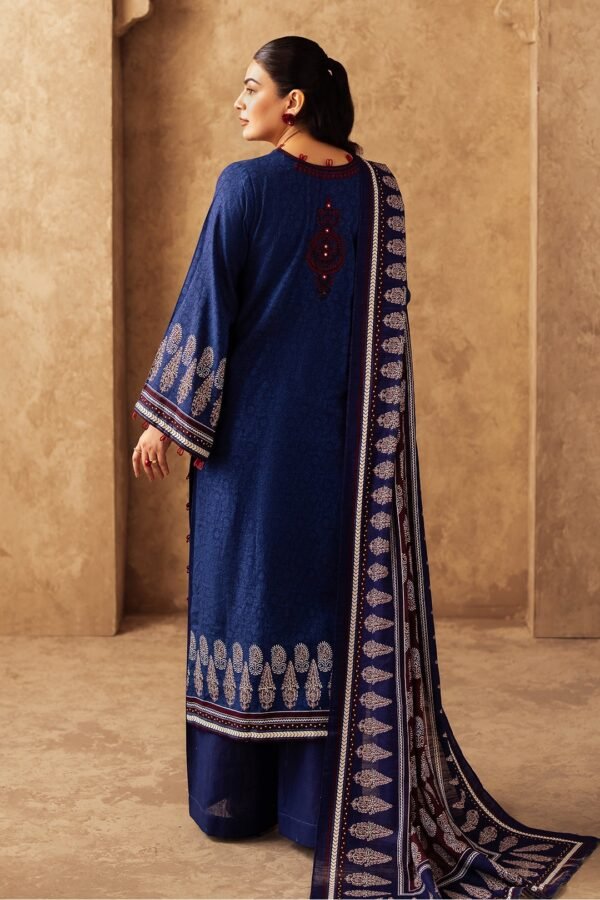 Zellbury Unstitched 2 Piece Embroidered Khaddar Collection’2025 ( SHIRT DUPATTA)- D16 (WUW24E20172) - Image 2