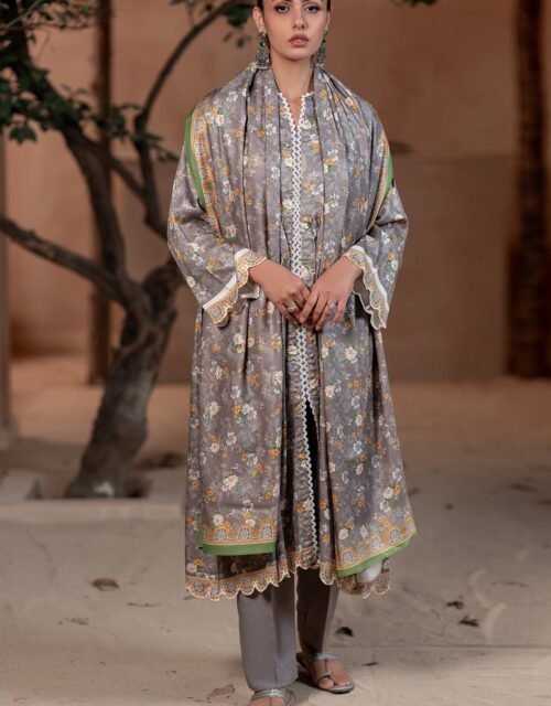 Zellbury Unstitched 3 Piece Printed Cotail Collection- D17 (WUW24X30469)