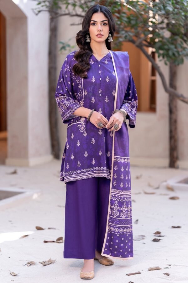 Zellbury Unstitched 3 Piece Printed Cotail Collection- D18 (WUW24X30398)