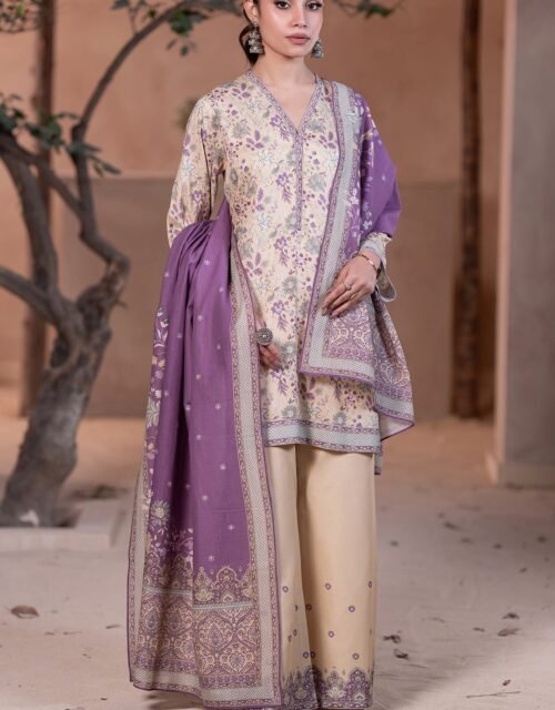 Zellbury Unstitched 3 Piece Printed Viscose Collection- D20 (WUW24X30586)