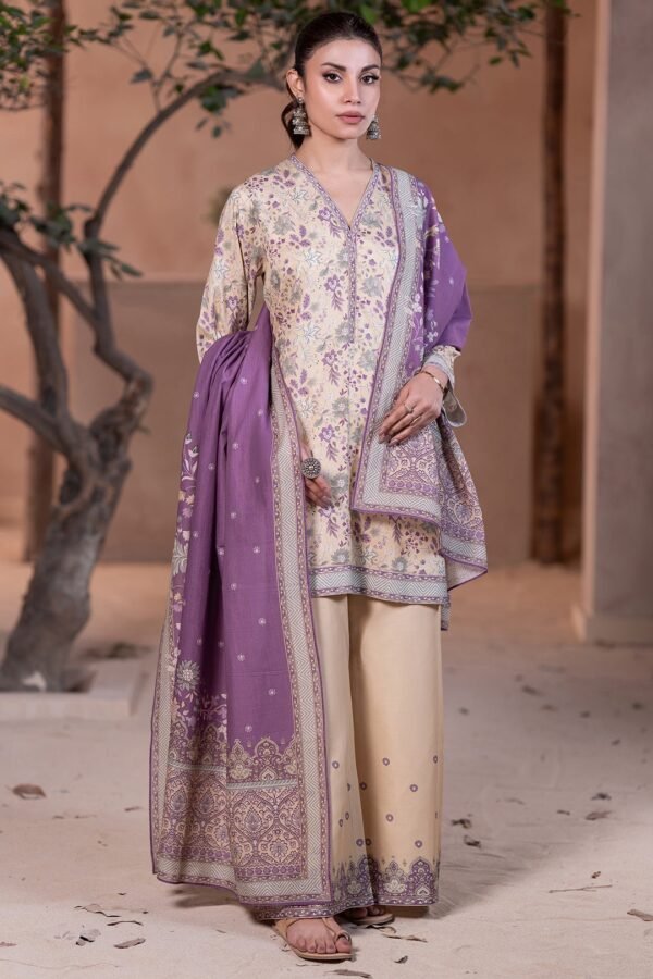 Zellbury Unstitched 3 Piece Printed Viscose Collection- D20 (WUW24X30586)