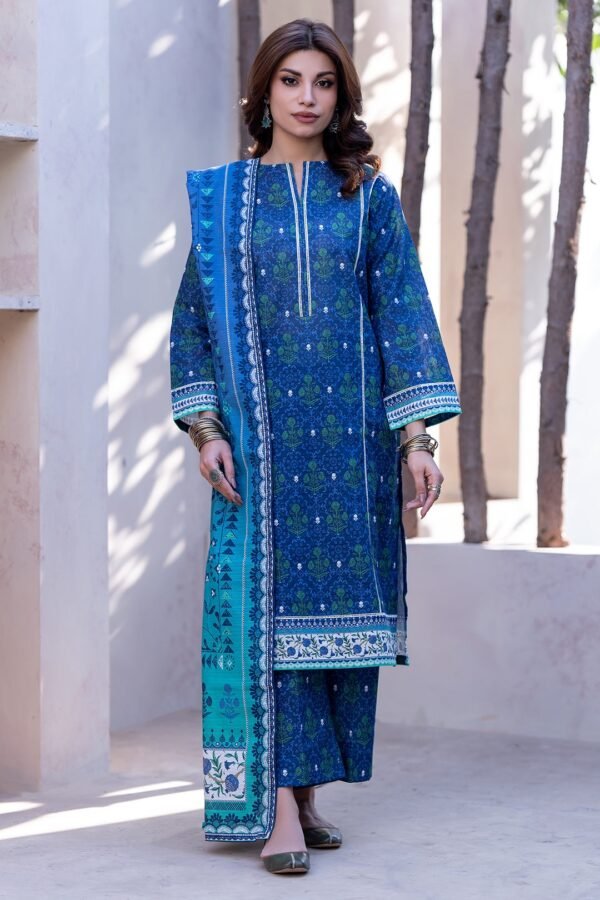 Zellbury Unstitched 3 Piece Printed Viscose Collection- D21 (WUW24X30531)