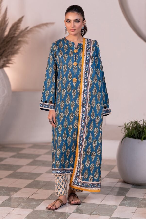Zellbury Unstitched 3 Piece Printed Viscose Collection- D22 (WUW24X30532)