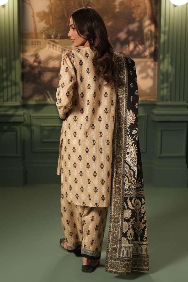 Zellbury Unstitched 3 Piece Printed Khaddar Collection- D23 (WUW24X30473) - Image 2