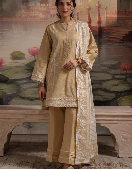 Zellbury Unstitched 3 Piece Printed Khaddar Collection - D25 (WUW24X30393)