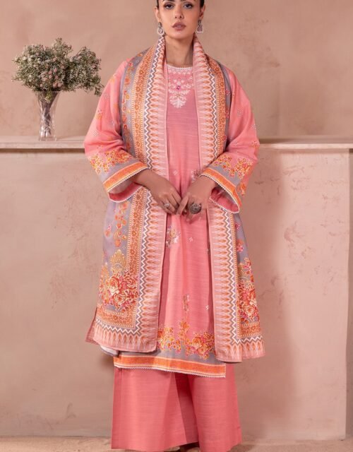 Zellbury Unstitched 3 Piece Embroidered Khaddar Collection - D26 (WUW24E30590)