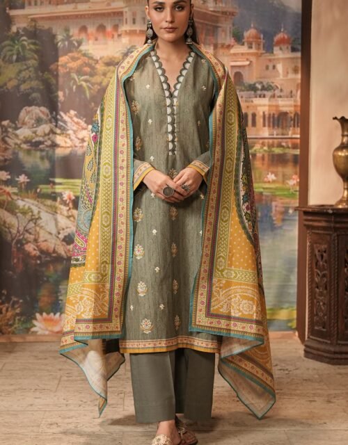 Zellbury Unstitched 3 Piece Embroidered Khaddar Collection - D29 (WUW24E30404)