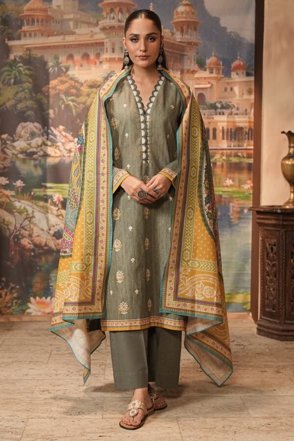 Zellbury Unstitched 3 Piece Embroidered Khaddar Collection - D29 (WUW24E30404)