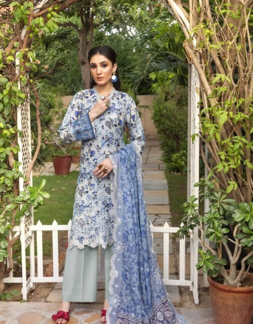HANIA By ELAYA PRINTS - Unstitched Printed Luxury Embroidered Edition - EP-00828