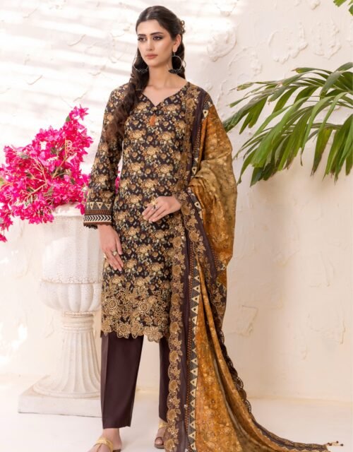 REGAL By ELAYA PRINTS - Unstitched Luxury Embroidered Printed Edition - EP-00848