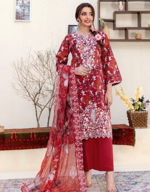 MONARQ By ELAYA PRINTS - Unstitched Printed Luxury Embroidered Edition - EP-00862