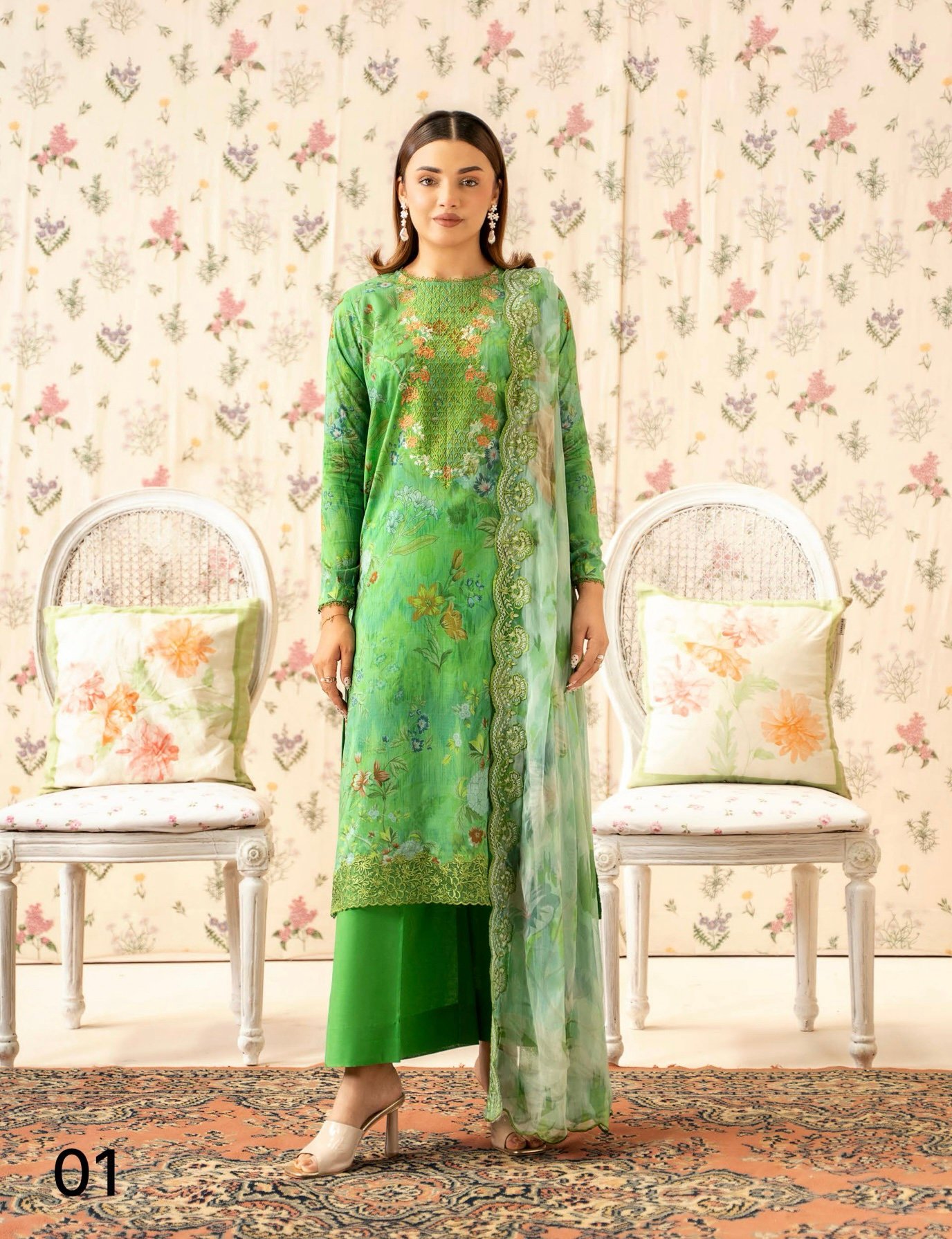 PREMIUM RANG E HAYA by GULL JEE – UNSTITCHED EXCLUSIVE EMBROIDERED LAWN COLLECTION – A01