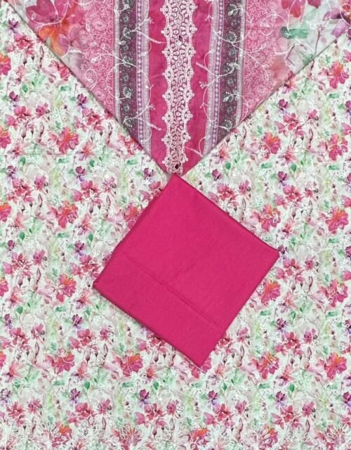 Bin Saeed Embroidered Cambric Unstitched 3 Piece Mid-Summer Collection - D53