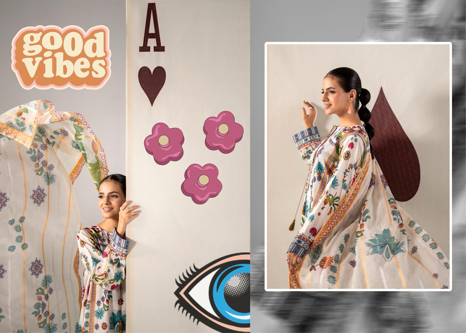 POPINN By Gull Jee - Luxury Unstitched 3 Piece Printed Lawn Collection Vol. 6 - A07 - Image 3