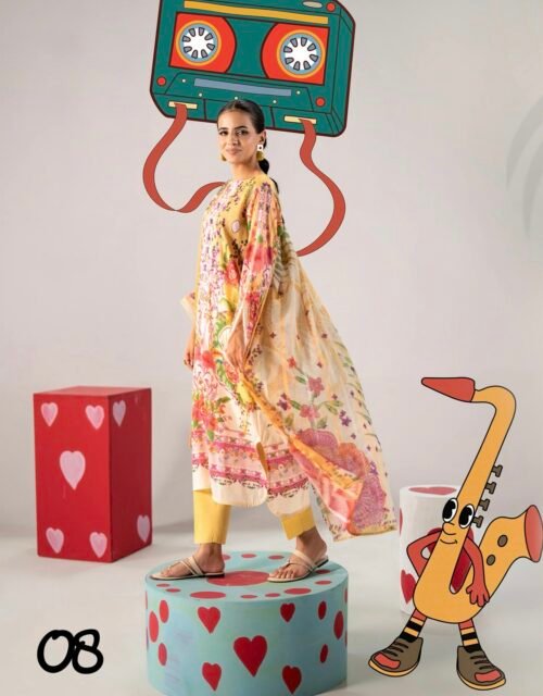 POPINN By Gull Jee - Luxury Unstitched 3 Piece Printed Lawn Collection Vol. 6 - A08