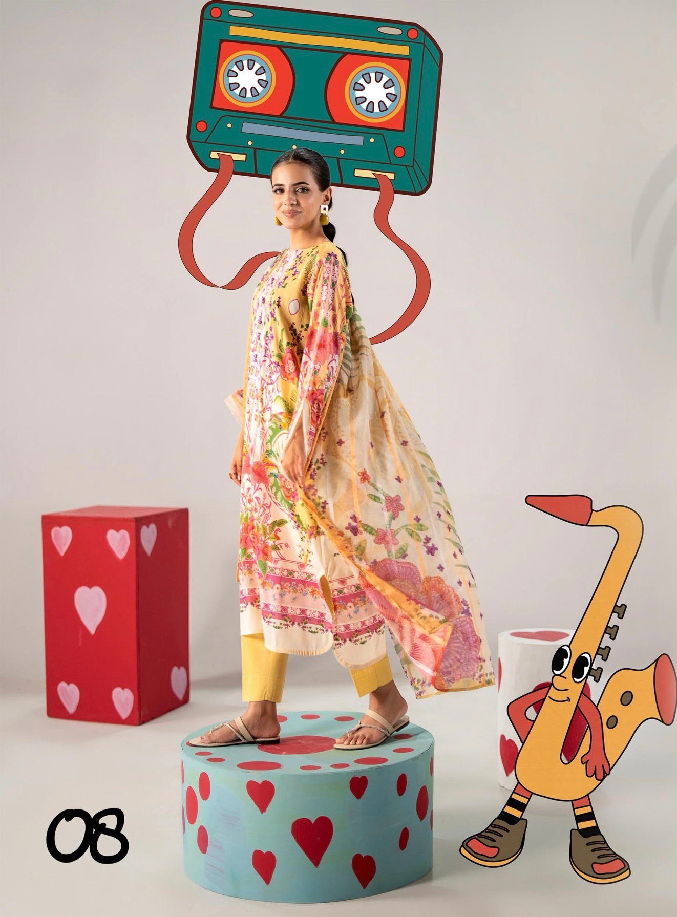 POPINN By Gull Jee - Luxury Unstitched 3 Piece Printed Lawn Collection Vol. 6 - A08
