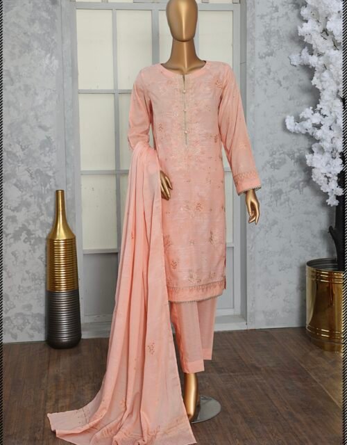 Valencia Jacquard By HZ Textile Embroidered Jacquard Unstitched 3 Piece Suit Collection - A08