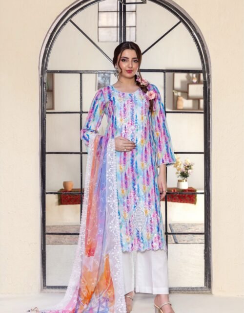 MONARQ By ELAYA PRINTS - Unstitched Printed Luxury Embroidered Edition - EP-00867