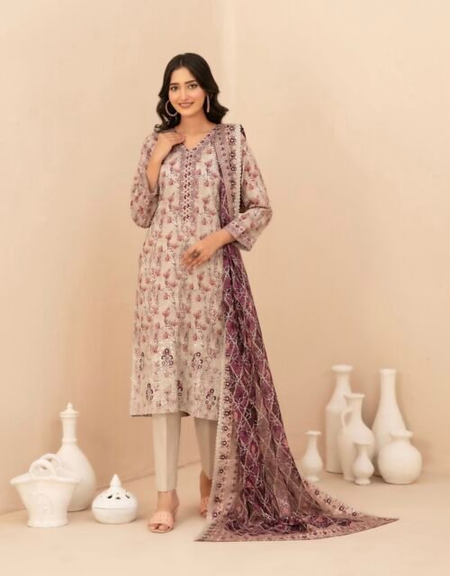 Rumeha By Tawakkal Fabrics - Unstitched Premium Embroidered 3 Piece Lawn Collection 2026 — D-5033A