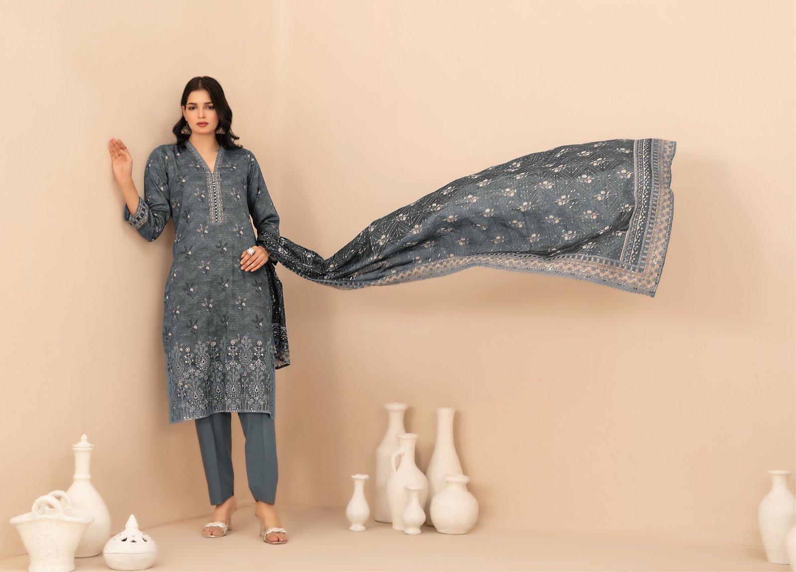 Rumeha By Tawakkal Fabrics - Unstitched Premium Embroidered 3 Piece Lawn Collection 2026 — D-5034A - Image 3
