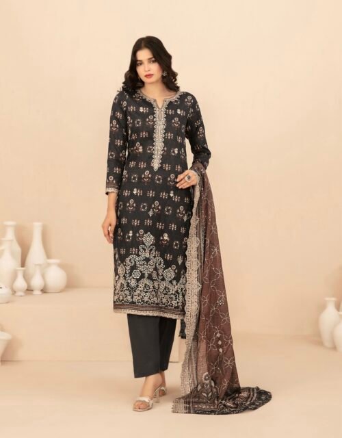 Rumeha By Tawakkal Fabrics - Unstitched Premium Embroidered 3 Piece Lawn Collection 2026 — D-5037A