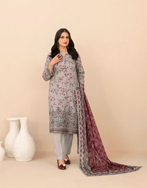Rumeha By Tawakkal Fabrics - Unstitched Premium Embroidered 3 Piece Lawn Collection 2026 — D-5038A