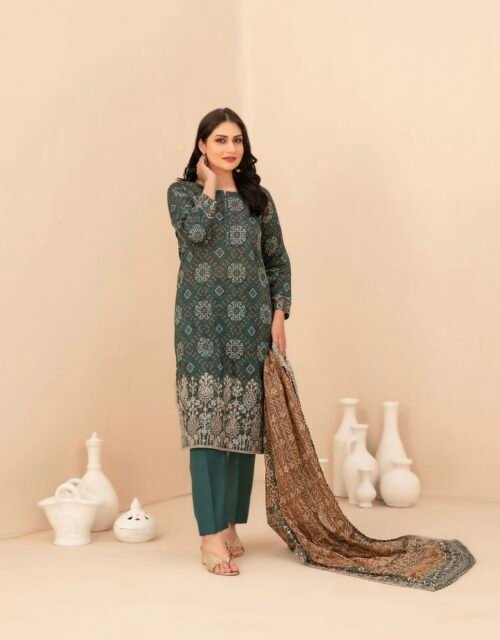 Rumeha By Tawakkal Fabrics - Unstitched Premium Embroidered 3 Piece Lawn Collection 2026 — D-5039A