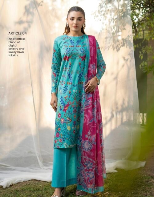 BASIC BLOOM By Gull Jee - Luxury Unstitched 3 Piece Printed Exclusive Lawn Collection Vol. 1 - A04