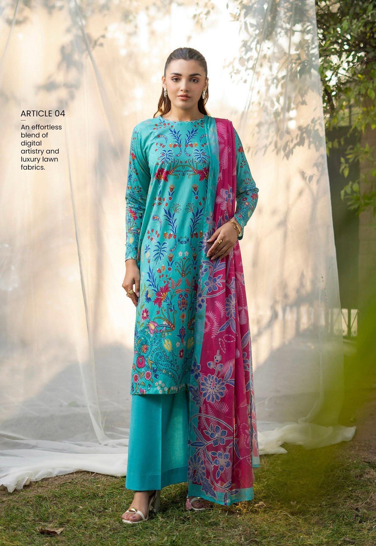 BASIC BLOOM By Gull Jee - Luxury Unstitched 3 Piece Printed Exclusive Lawn Collection Vol. 1 - A04