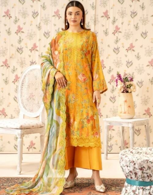 PREMIUM RANG E HAYA by GULL JEE – UNSTITCHED EXCLUSIVE EMBROIDERED LAWN COLLECTION – A02