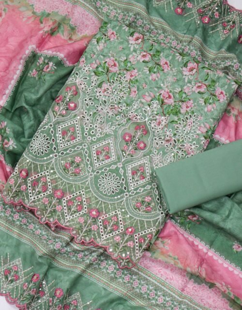 Bin Saeed Unstitched Premium Embroidered Lawn 3 Piece Summer Collection - D04