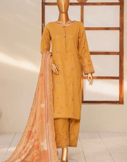 Mayaar Luxury Embroidered Un-Stitched 3 Piece Collection By HZ Textiles - MEC 07
