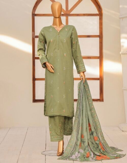 Mayaar Luxury Embroidered Un-Stitched 3 Piece Collection By HZ Textiles - MEC 03