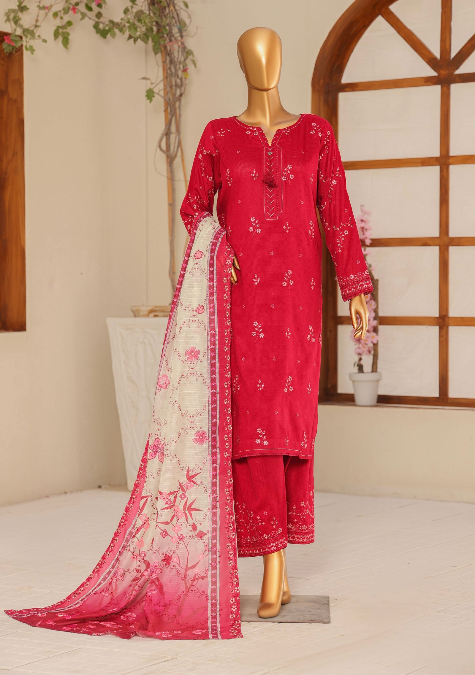 Mayaar Luxury Embroidered Un-Stitched 3 Piece Collection By HZ Textiles - MEC 05