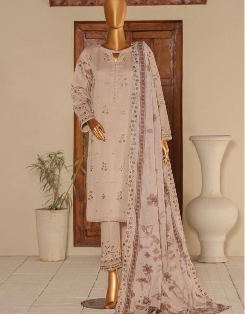 Mayaar Luxury Embroidered Un-Stitched 3 Piece Collection By HZ Textiles - MEC 01